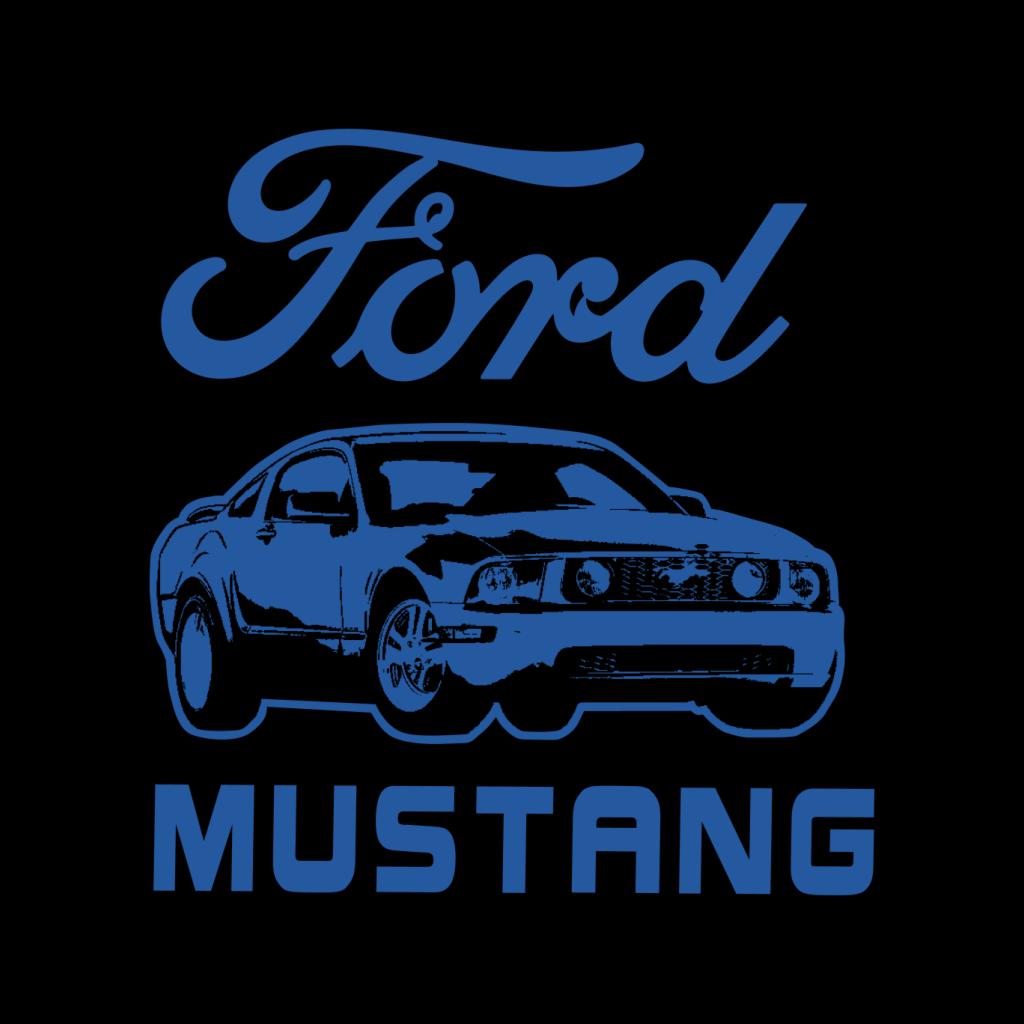 Ford Mustang Blue Outline Men's T-Shirt-ALL + EVERY