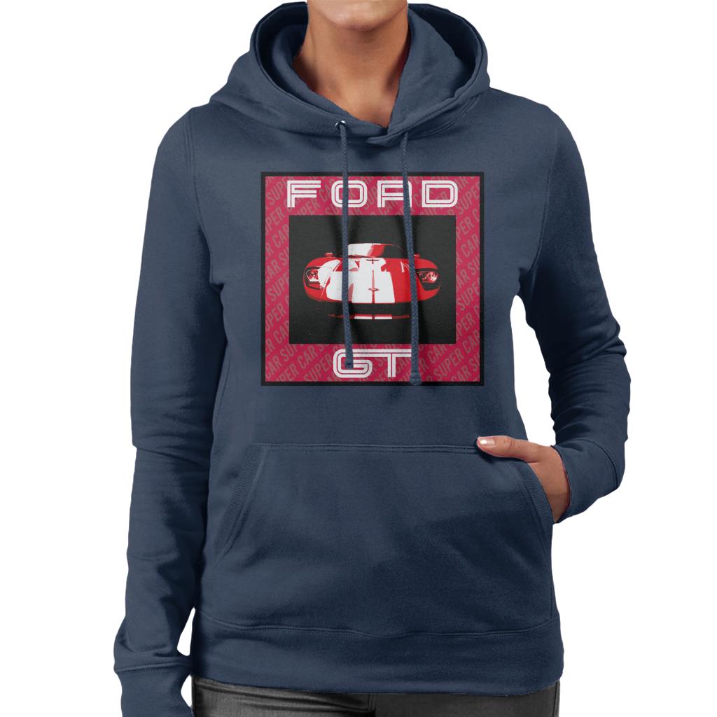 Ford GT Red Hood Women's Hooded Sweatshirt-ALL + EVERY