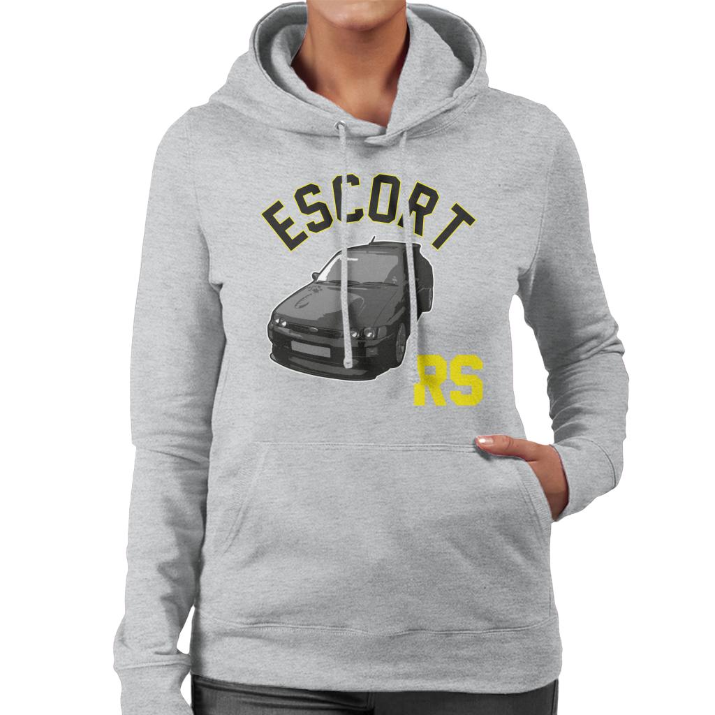 Ford Escort Black RS Cosworth Women's Hooded Sweatshirt-ALL + EVERY