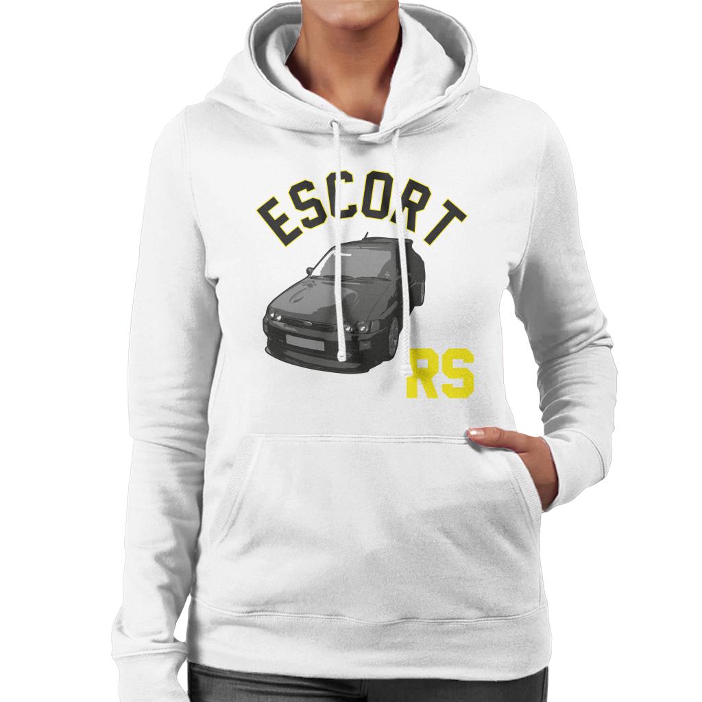 Ford Escort Black RS Cosworth Women's Hooded Sweatshirt-ALL + EVERY