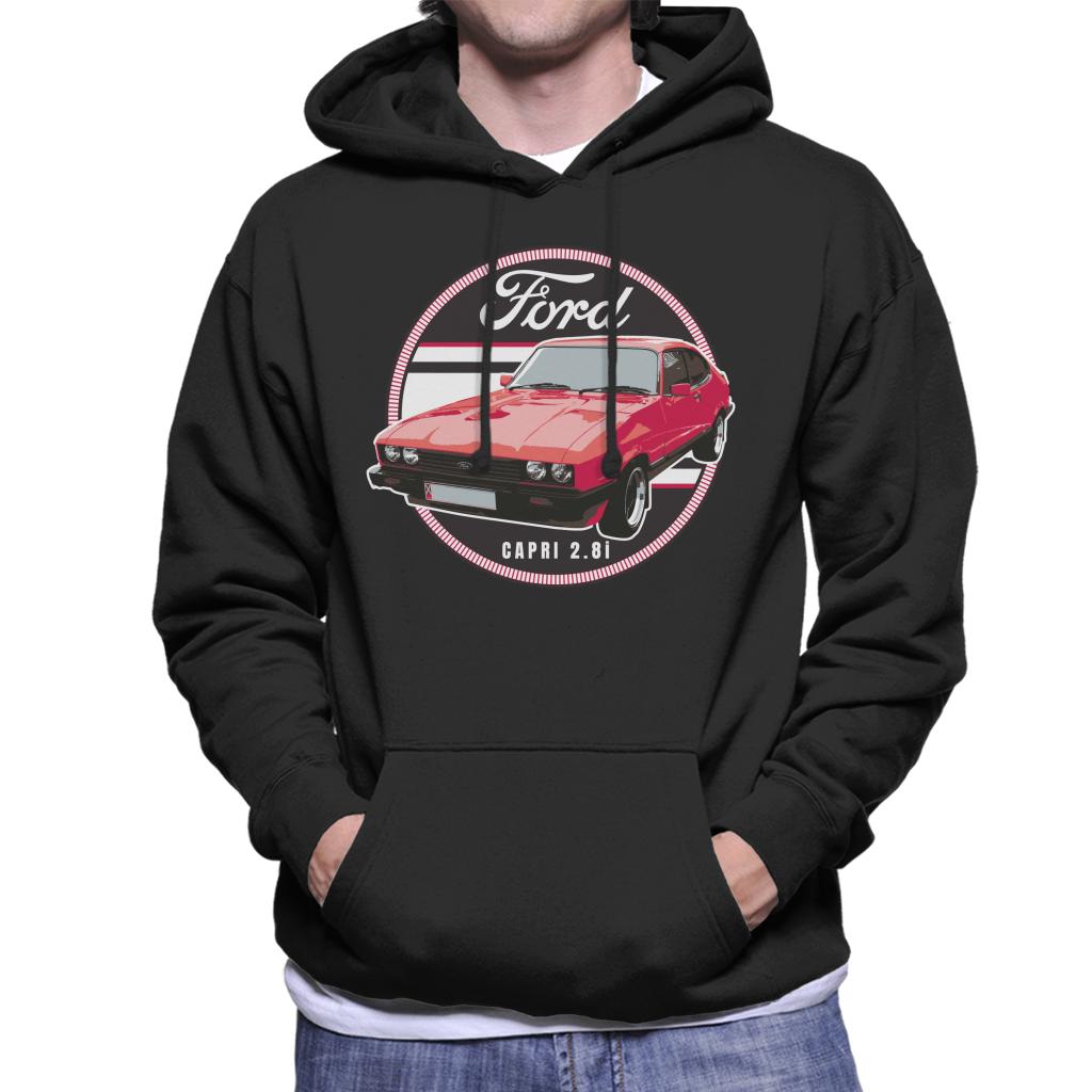 Ford Capri Red 2 8I Men's Hooded Sweatshirt-ALL + EVERY