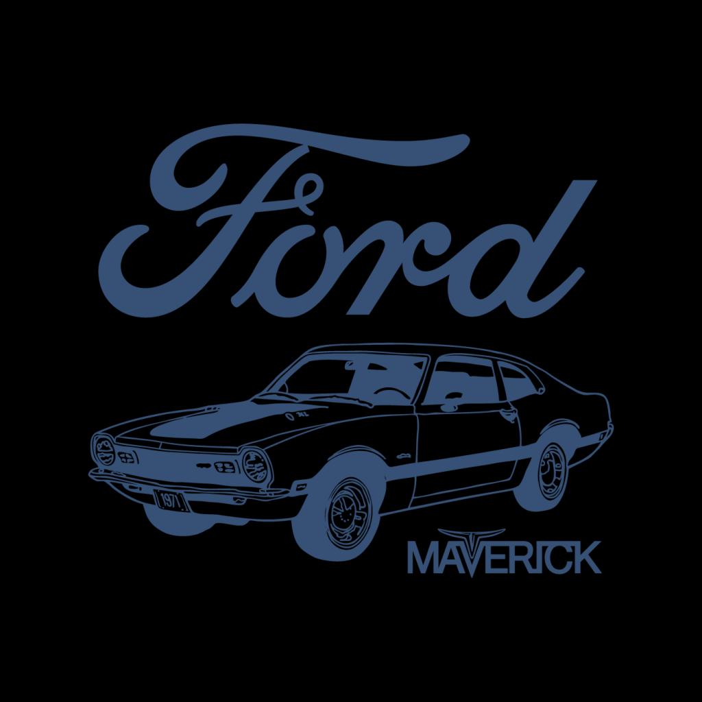 Ford Maverick Blue Outline Men's T-Shirt-ALL + EVERY