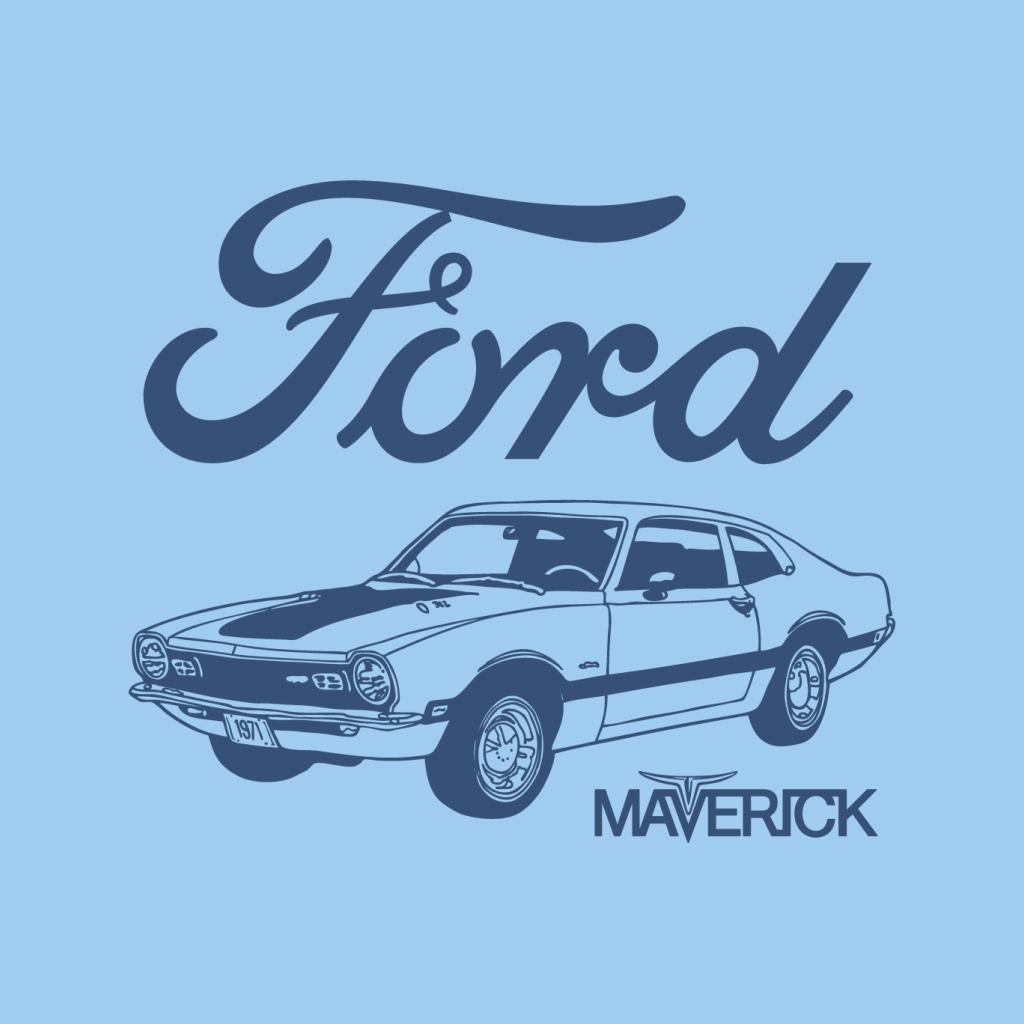 Ford Maverick Blue Outline Men's T-Shirt-ALL + EVERY