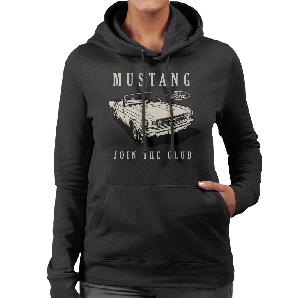 Ford Mustang Join The Club Women's Hooded Sweatshirt-ALL + EVERY