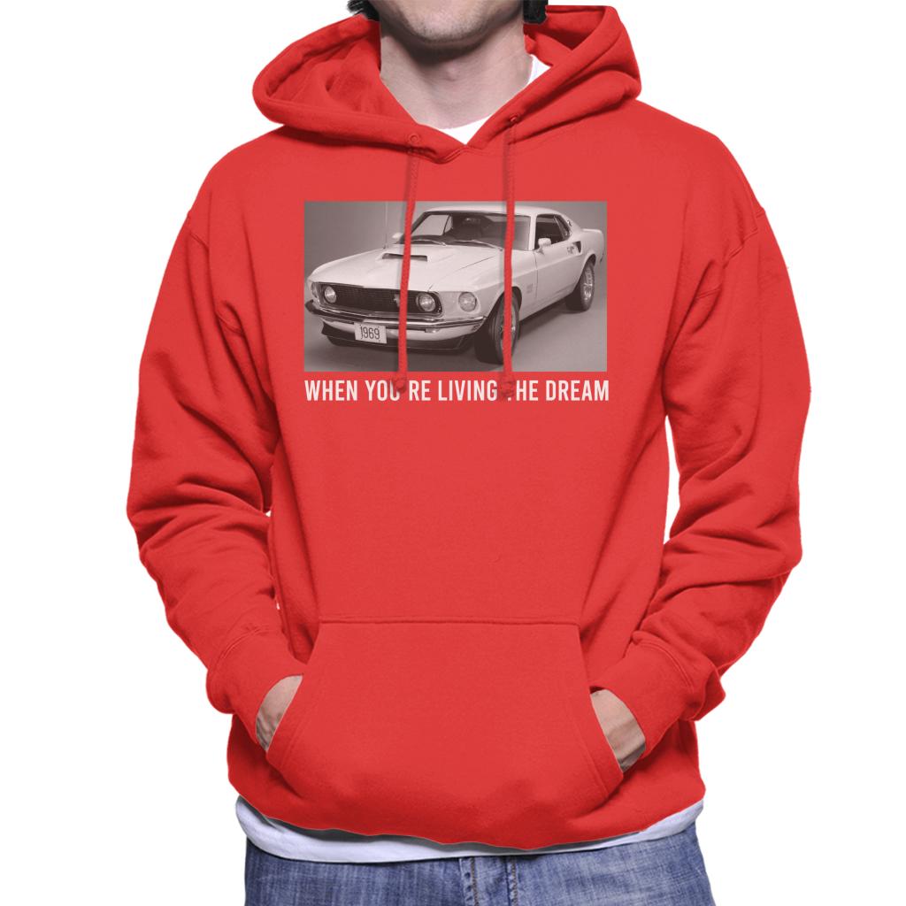 Ford Mustang When Youre Living The Dream Men's Hooded Sweatshirt-ALL + EVERY