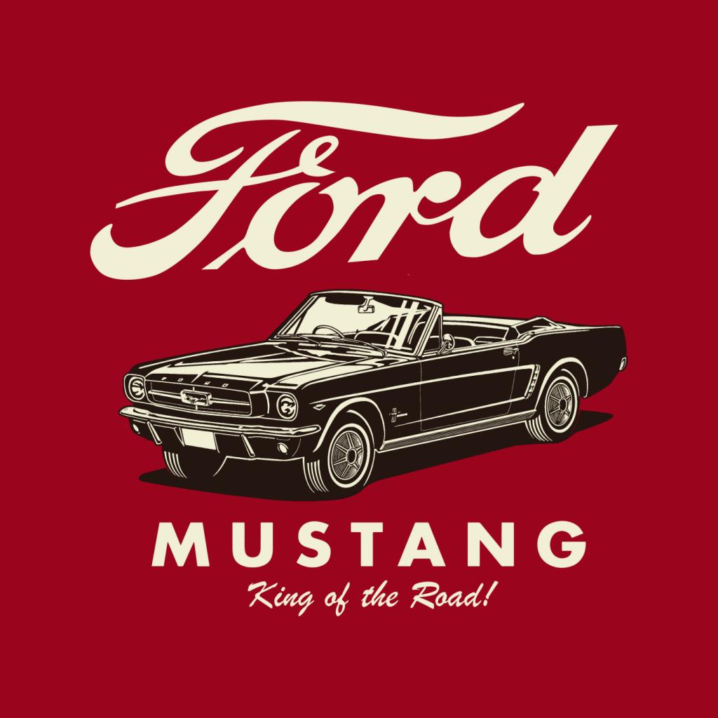 Ford Mustang Convertible King Of The Road Men's T-Shirt-ALL + EVERY