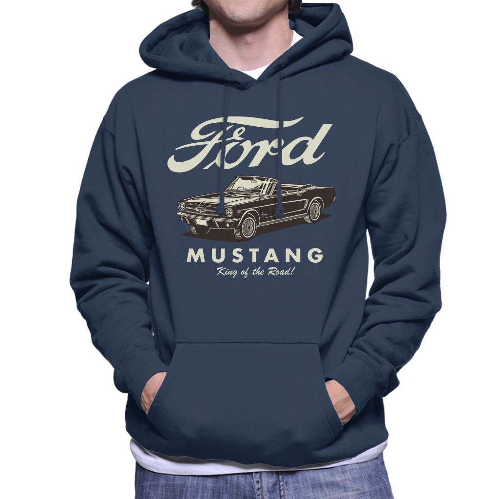 Ford Mustang Convertible King Of The Road Men's Hooded Sweatshirt-ALL + EVERY