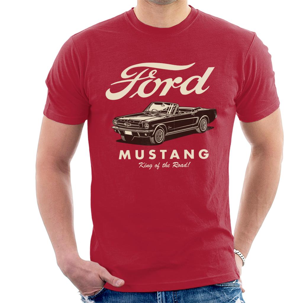 Ford Mustang Convertible King Of The Road Men's T-Shirt-ALL + EVERY