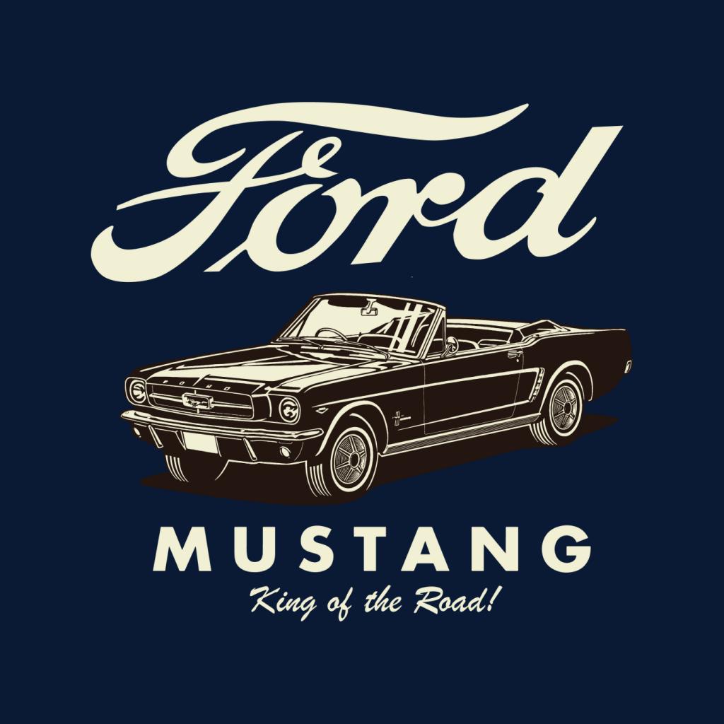 Ford Mustang Convertible King Of The Road Men's T-Shirt-ALL + EVERY