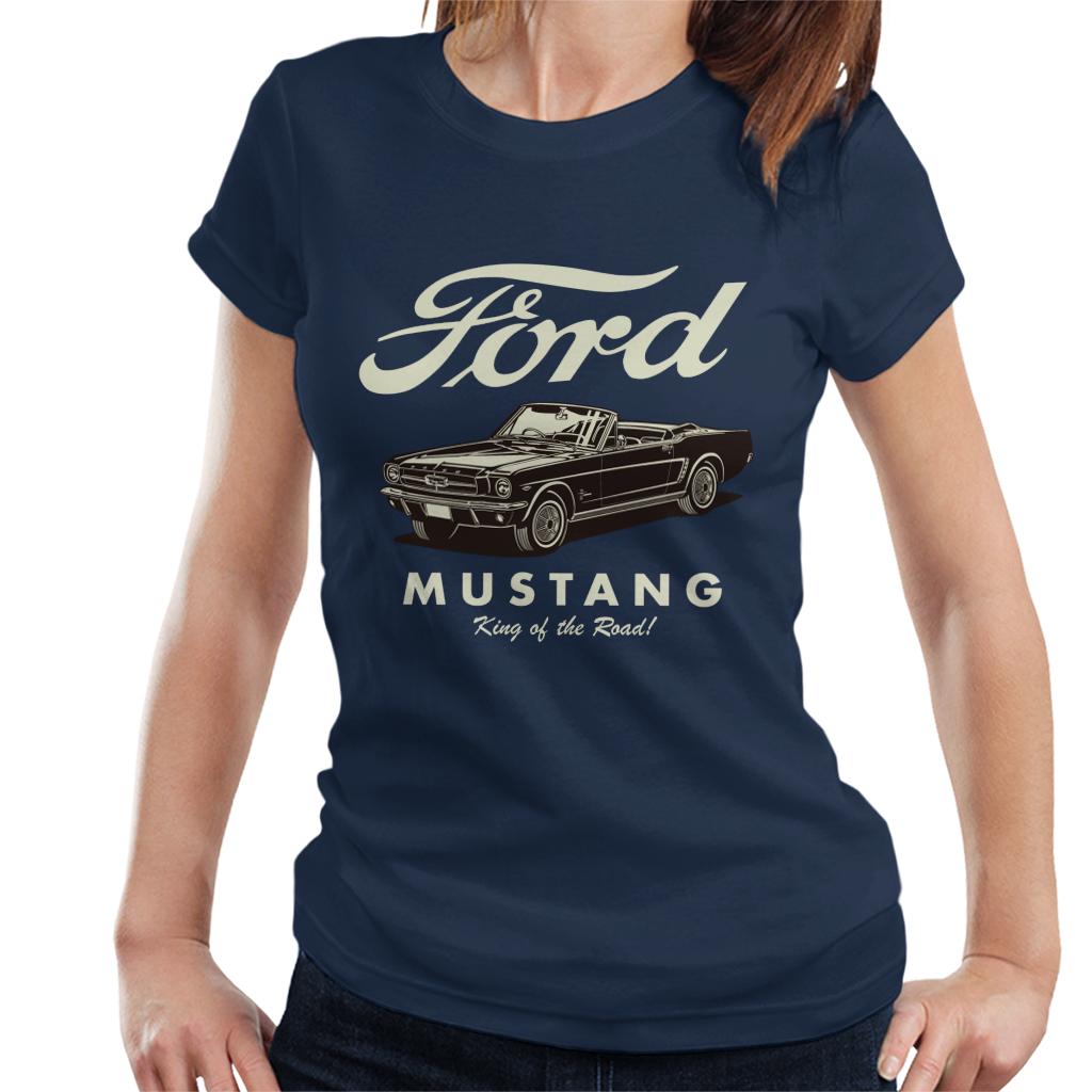 Ford Mustang Convertible King Of The Road Women's T-Shirt-ALL + EVERY