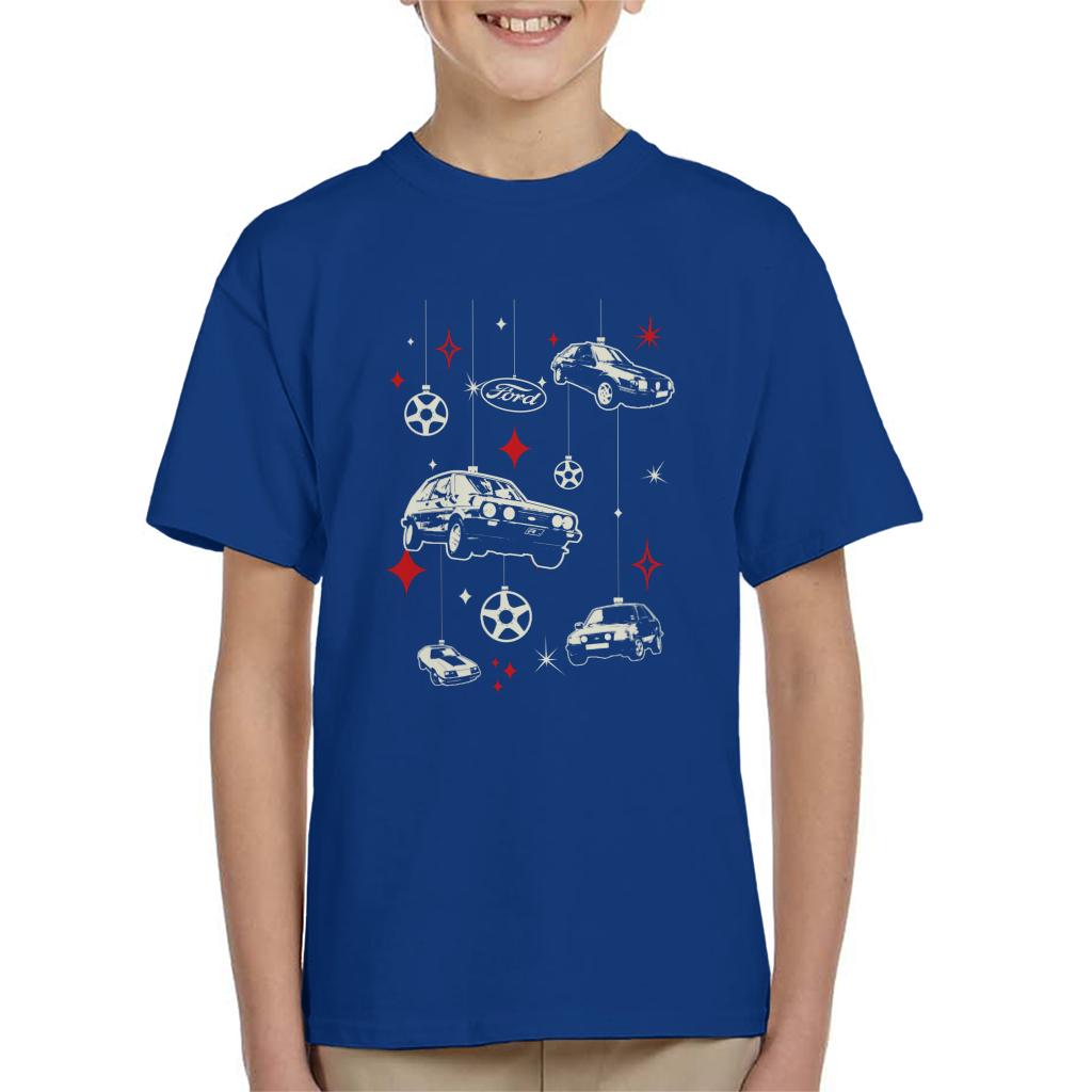 Ford Christmas Hanging Baubles Kid's T-Shirt-ALL + EVERY