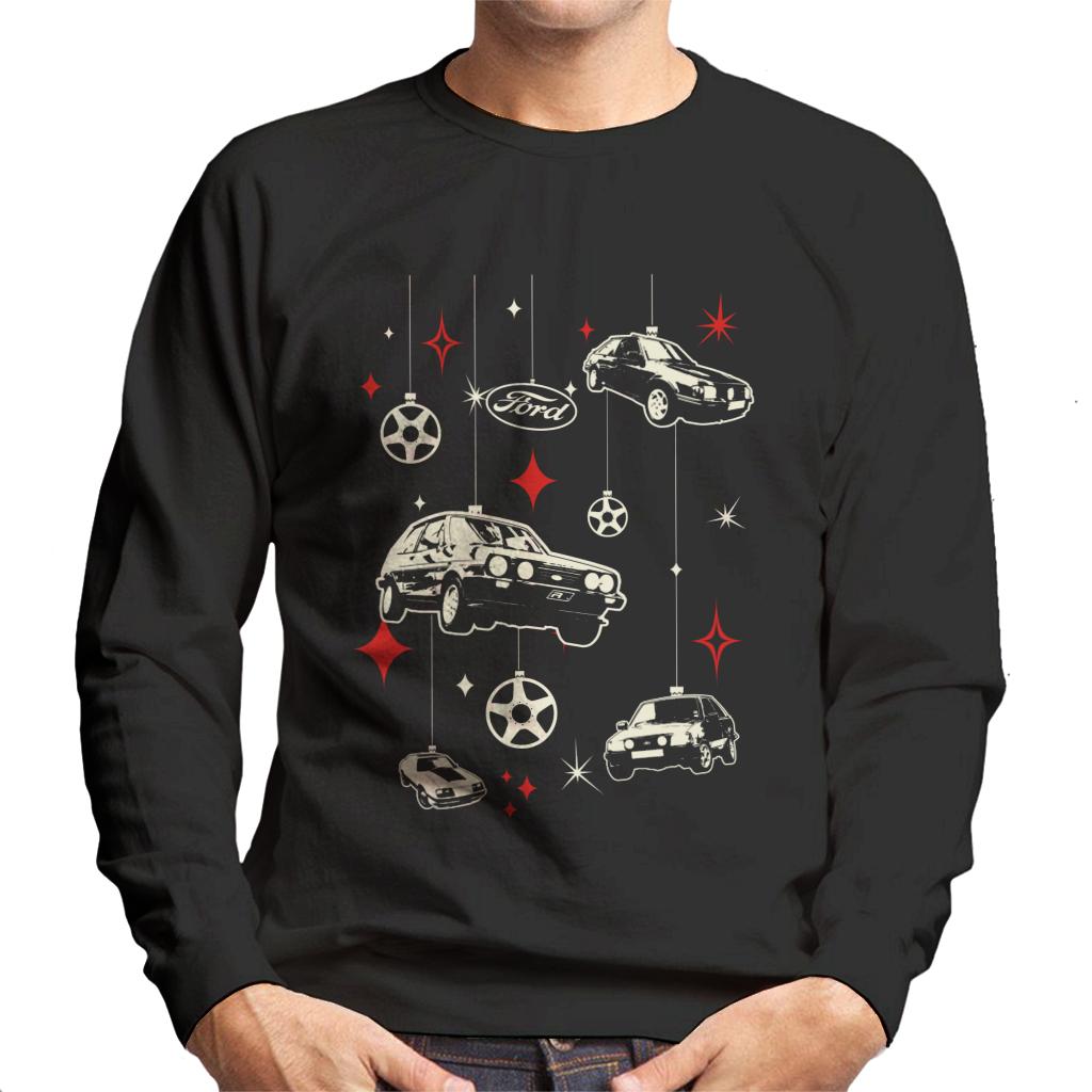 Ford Christmas Hanging Baubles Men's Sweatshirt-ALL + EVERY