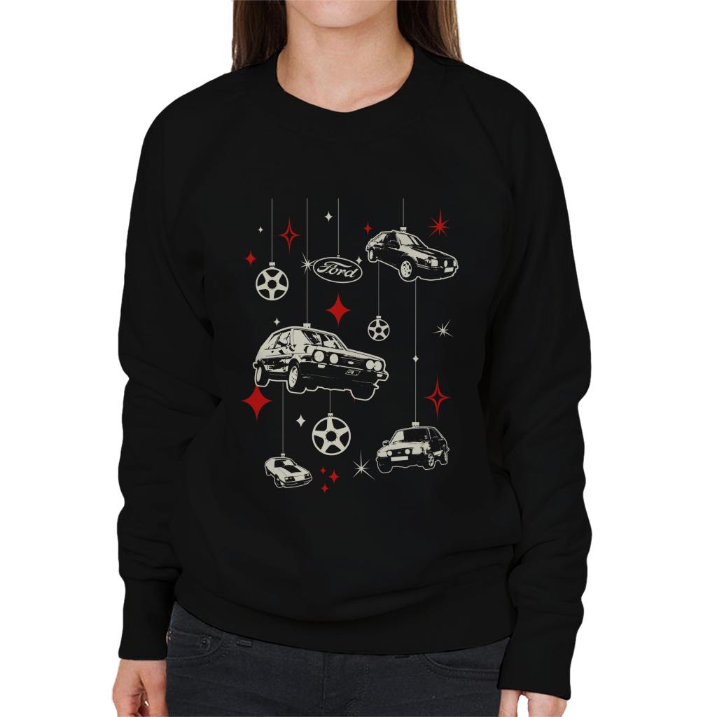 Ford Christmas Hanging Baubles Women's Sweatshirt-ALL + EVERY