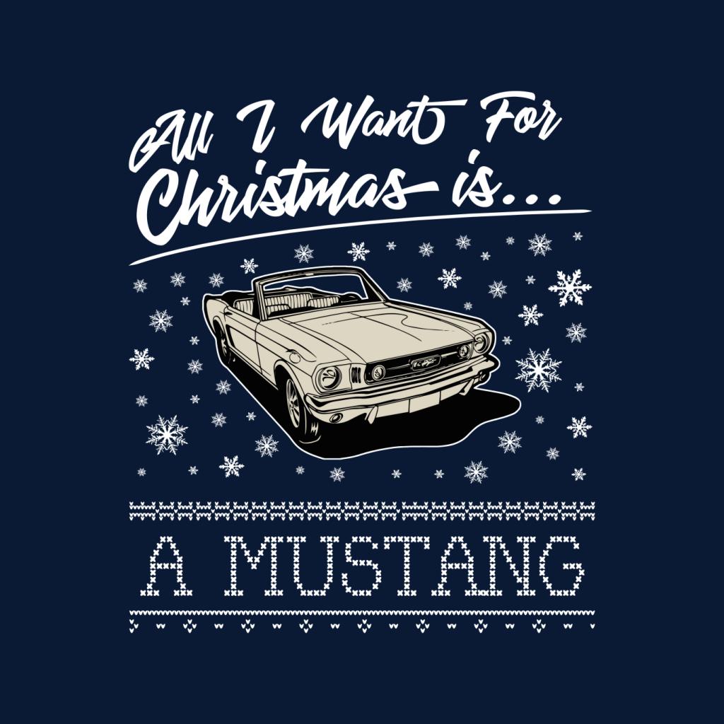 Ford Christmas All I Want For Christmas Is A Mustang Men's T-Shirt-ALL + EVERY