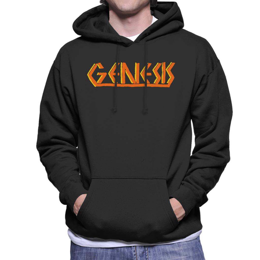 Genesis Band Vintage Orange Logo Men's Hooded Sweatshirt-ALL + EVERY