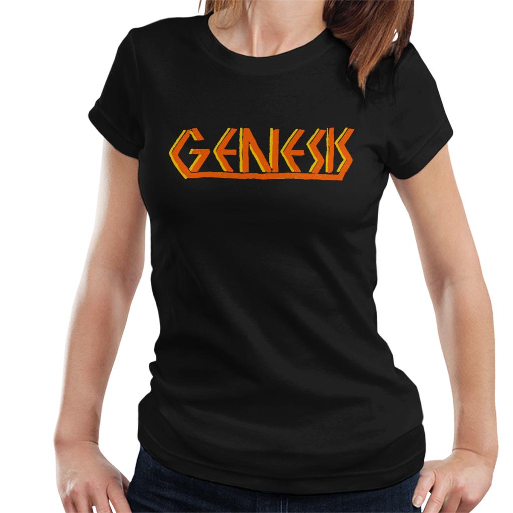 Genesis Band Vintage Orange Logo Women's T-Shirt-ALL + EVERY