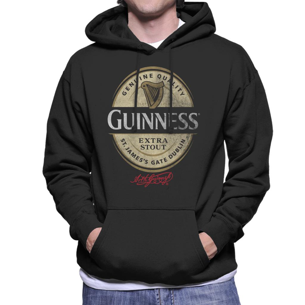 Guinness Stout Label Logo Men's Hooded Sweatshirt-ALL + EVERY