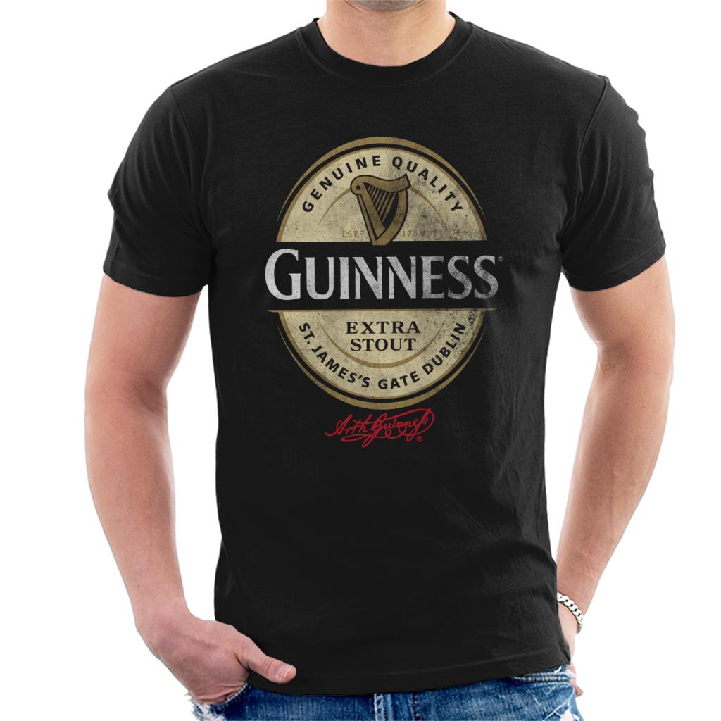 Guinness Stout Label Logo Men's T-Shirt-ALL + EVERY