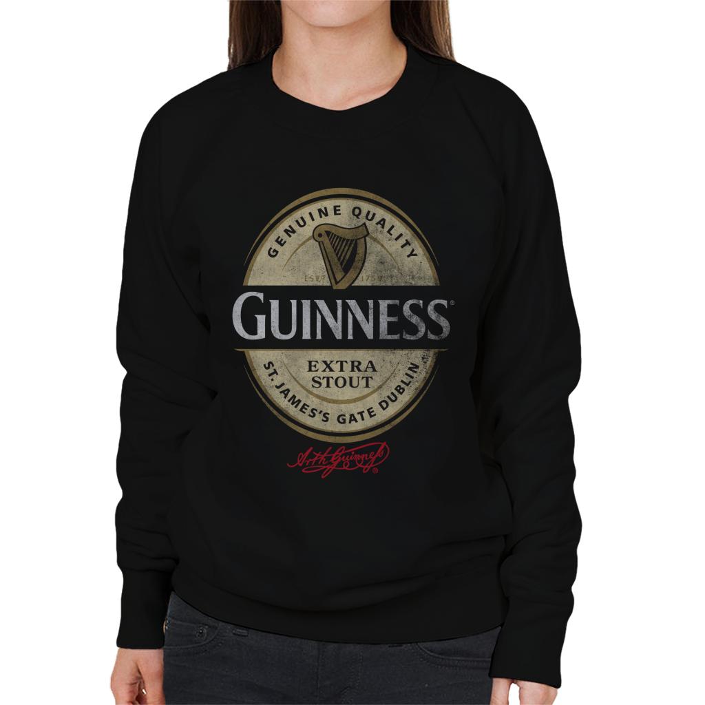 Guinness Stout Label Logo Women's Sweatshirt-ALL + EVERY