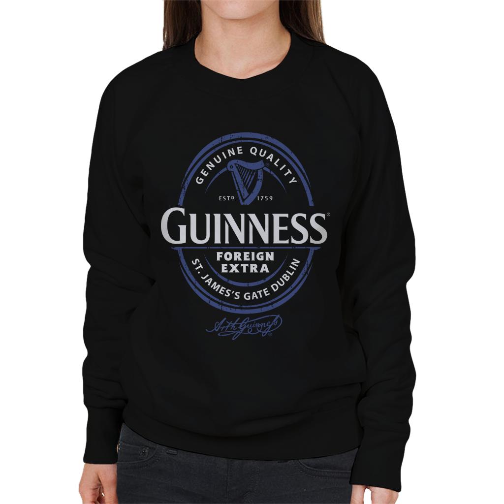 Guinness Foreign Extra Blue Label Women's Sweatshirt-ALL + EVERY