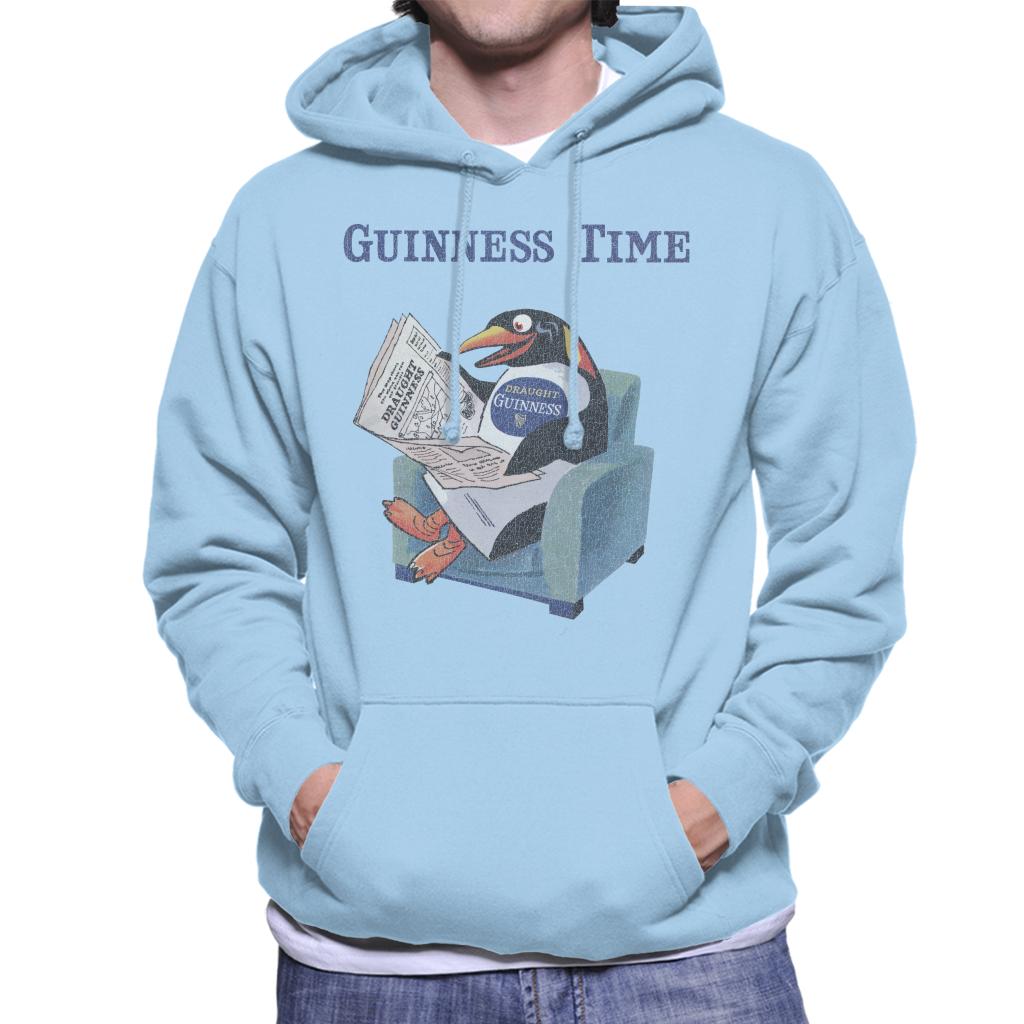 Guinness Penguin Reading Newspaper Men's Hooded Sweatshirt-ALL + EVERY