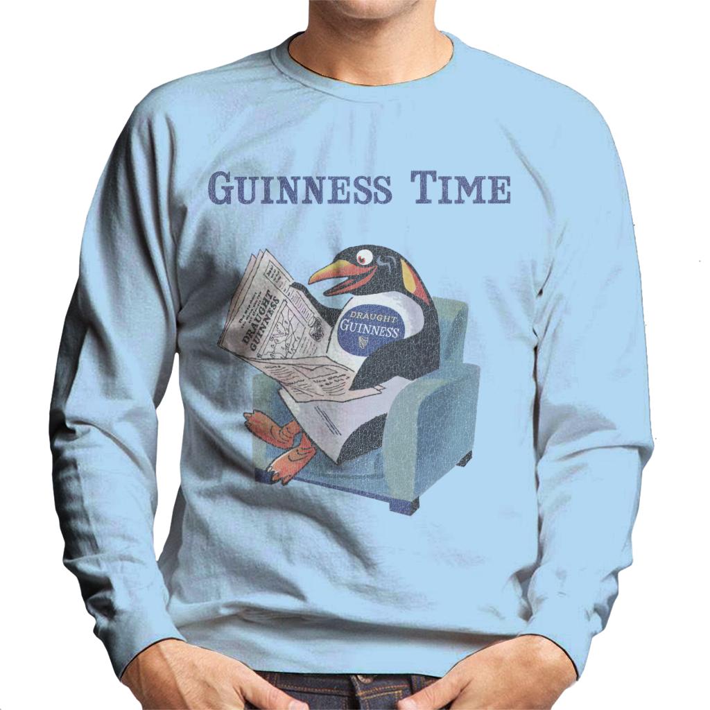 Guinness Penguin Reading Newspaper Men's Sweatshirt-ALL + EVERY