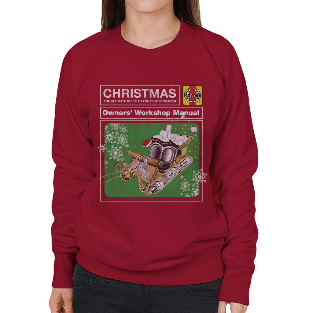 Haynes Christmas Manual Sleigh Women's Sweatshirt-ALL + EVERY