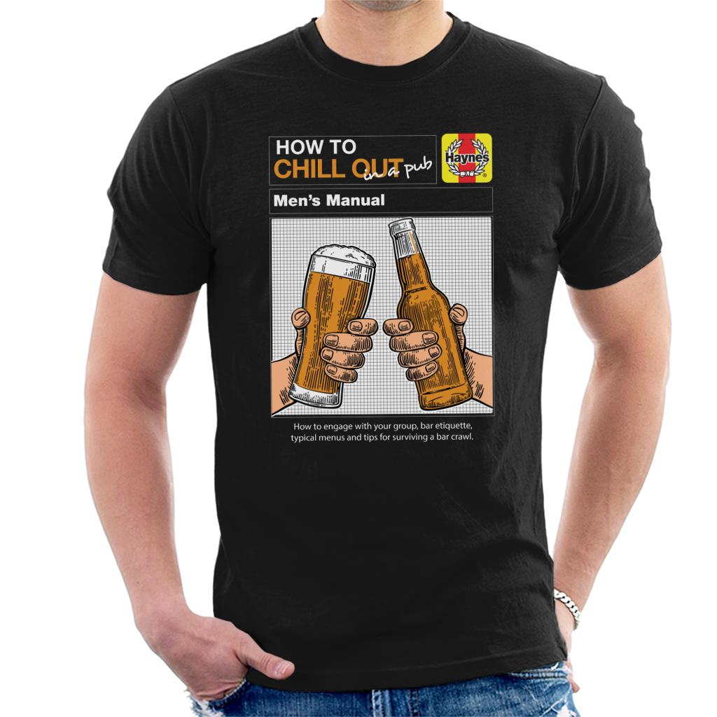 Haynes How To Chill Out In A Pub Men's T-Shirt-ALL + EVERY