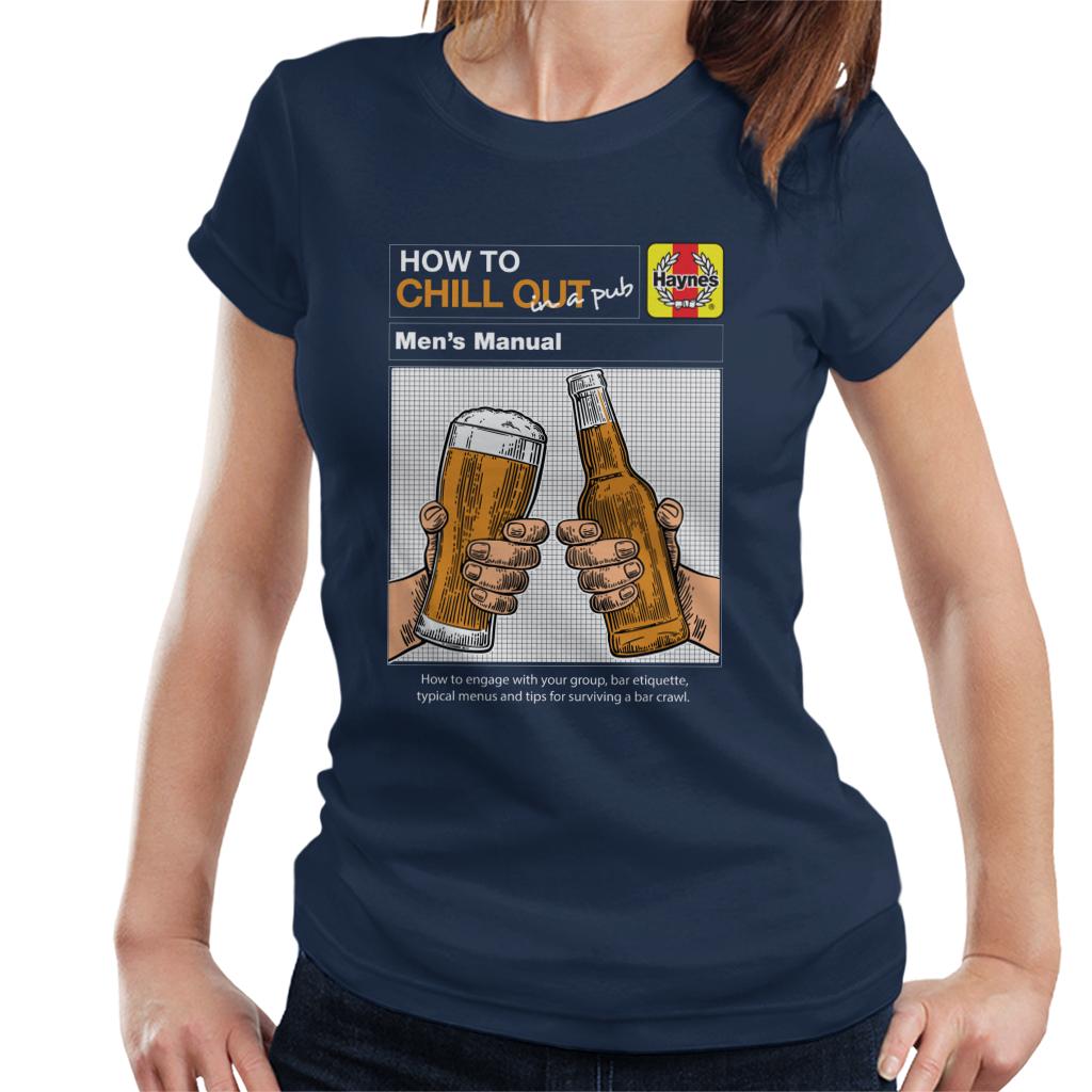 Haynes How To Chill Out In A Pub Women's T-Shirt-ALL + EVERY