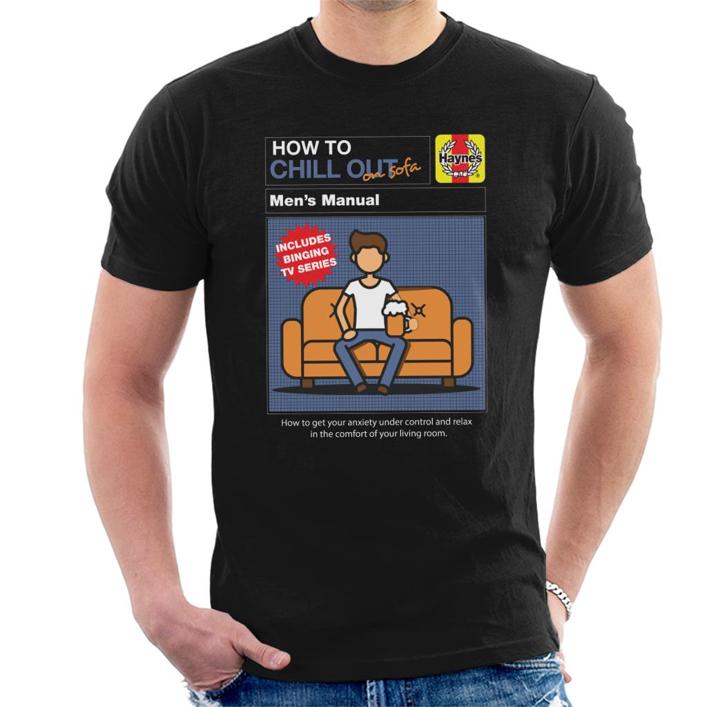 Haynes How To Chill Out On Sofa Men's T-Shirt-ALL + EVERY