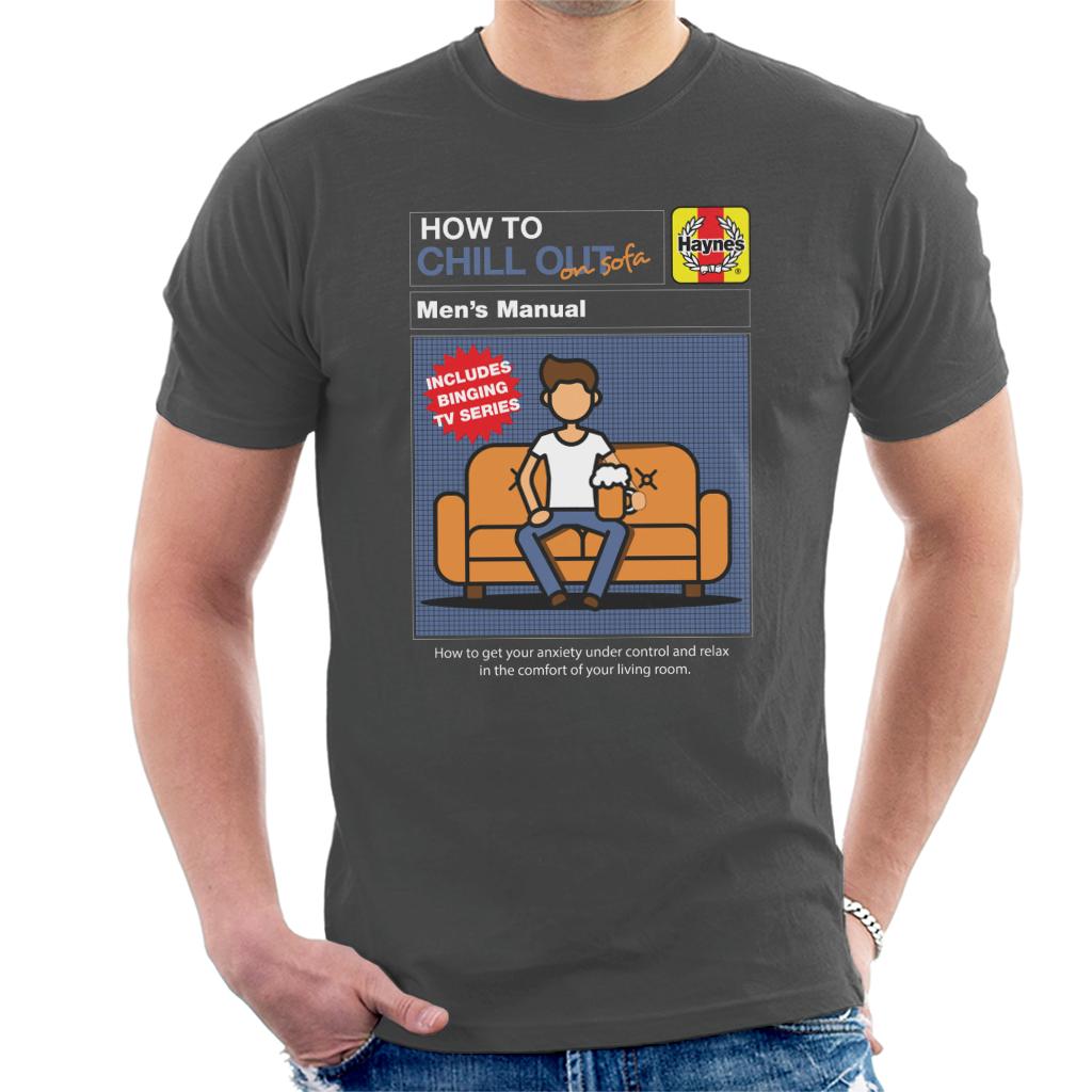 Haynes How To Chill Out On Sofa Men's T-Shirt-ALL + EVERY