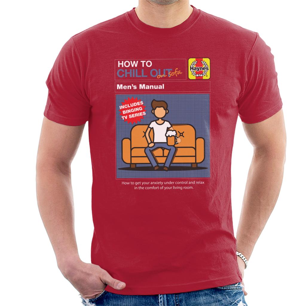 Haynes How To Chill Out On Sofa Men's T-Shirt-ALL + EVERY