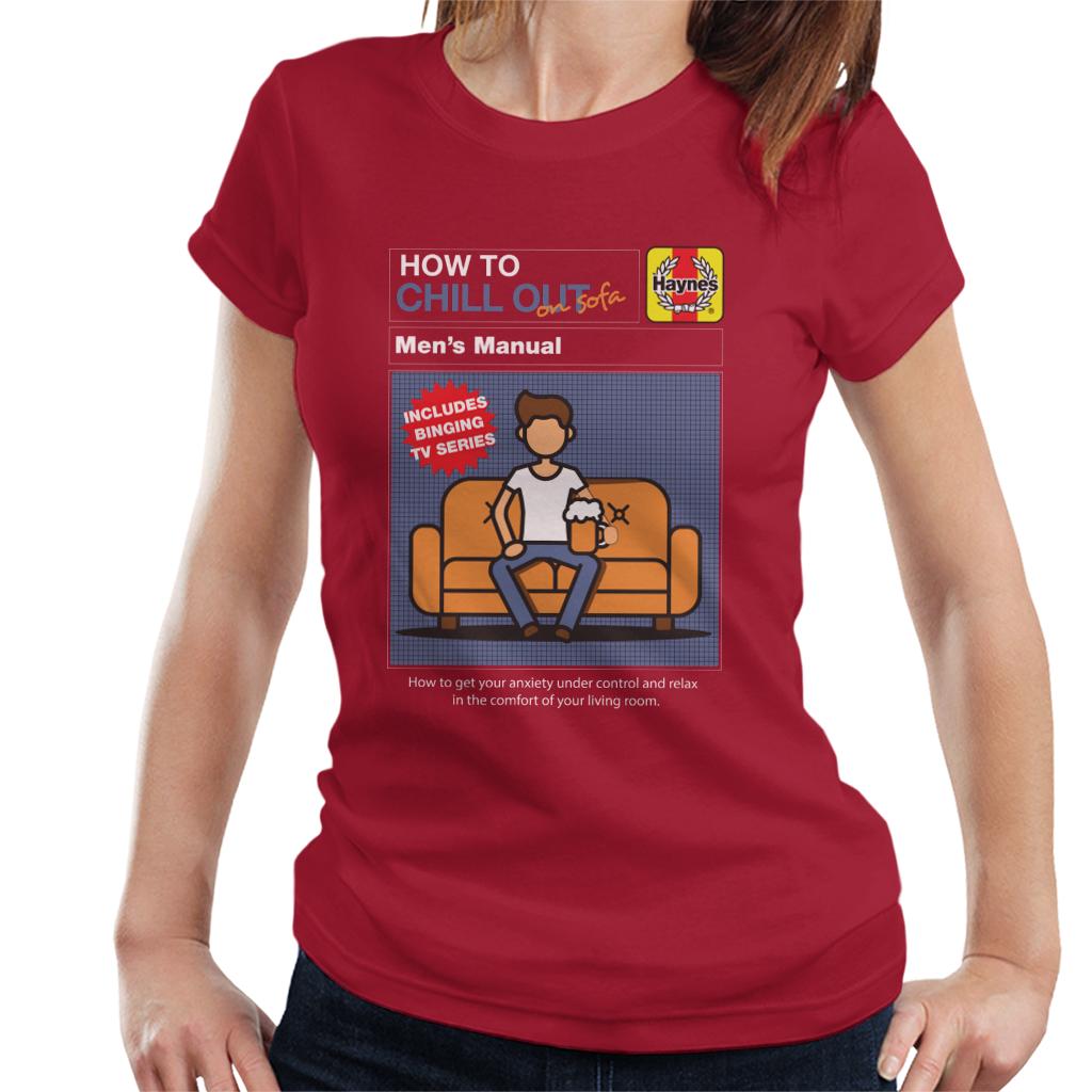 Haynes How To Chill Out On Sofa Women's T-Shirt-ALL + EVERY