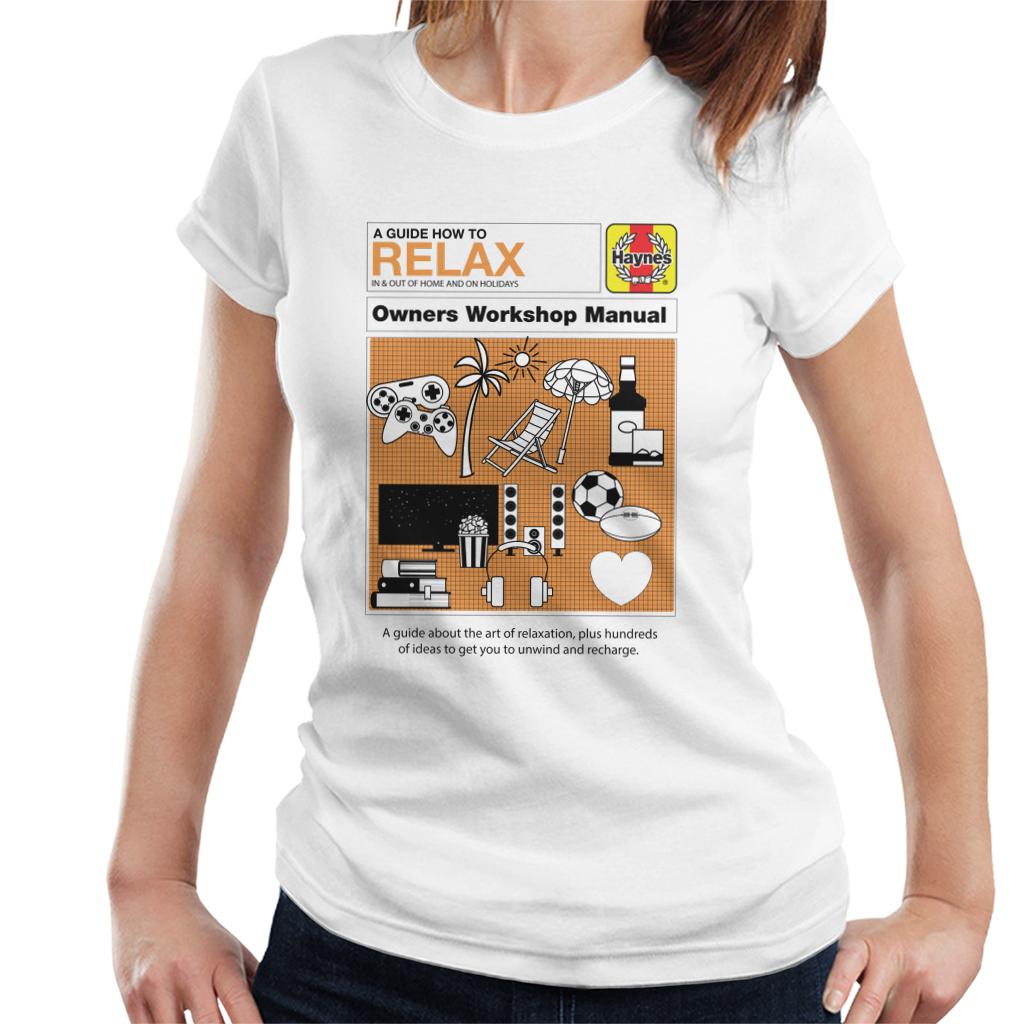 Haynes How To Relax Manual Women's T-Shirt-ALL + EVERY