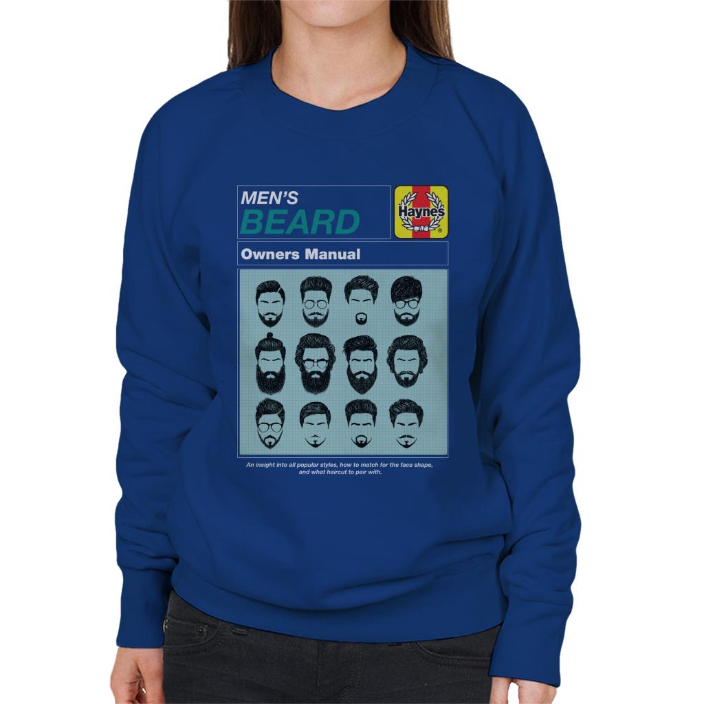 Haynes Mens Beard Owner Manual Women's Sweatshirt-ALL + EVERY