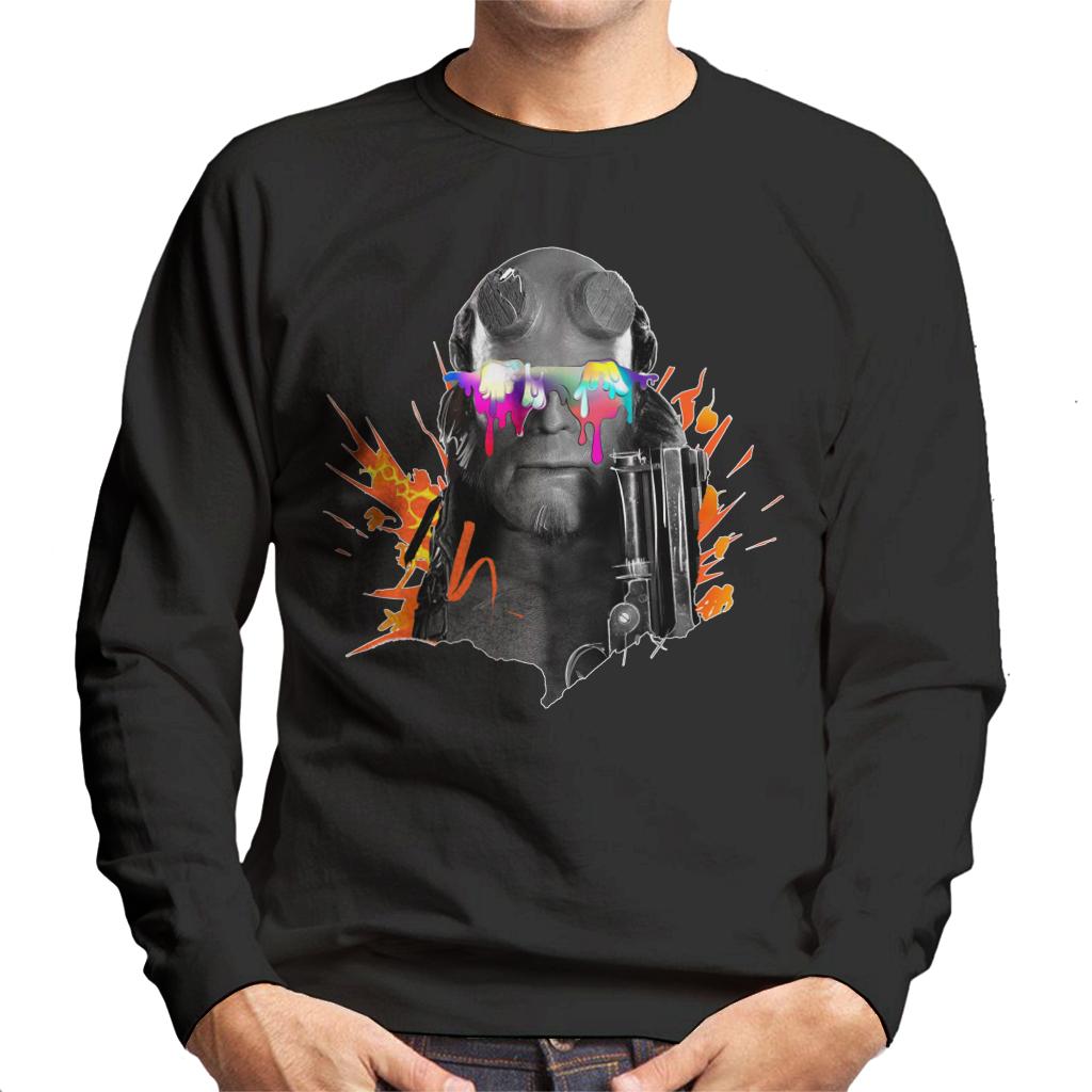 Hellboy II Paint Splatter Men's Sweatshirt-ALL + EVERY