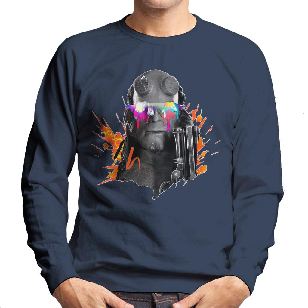 Hellboy II Paint Splatter Men's Sweatshirt-ALL + EVERY