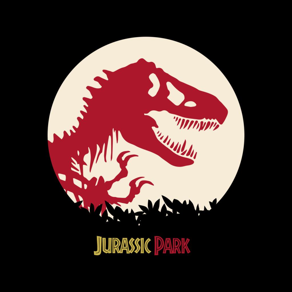 Jurassic Park Red Silhouette Men's T-Shirt-ALL + EVERY