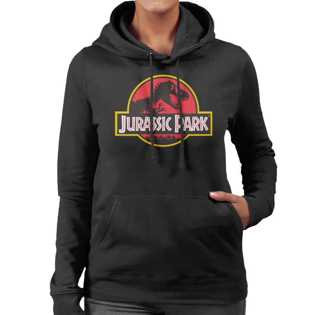 Jurassic Park Classic Logo Women's Hooded Sweatshirt-ALL + EVERY