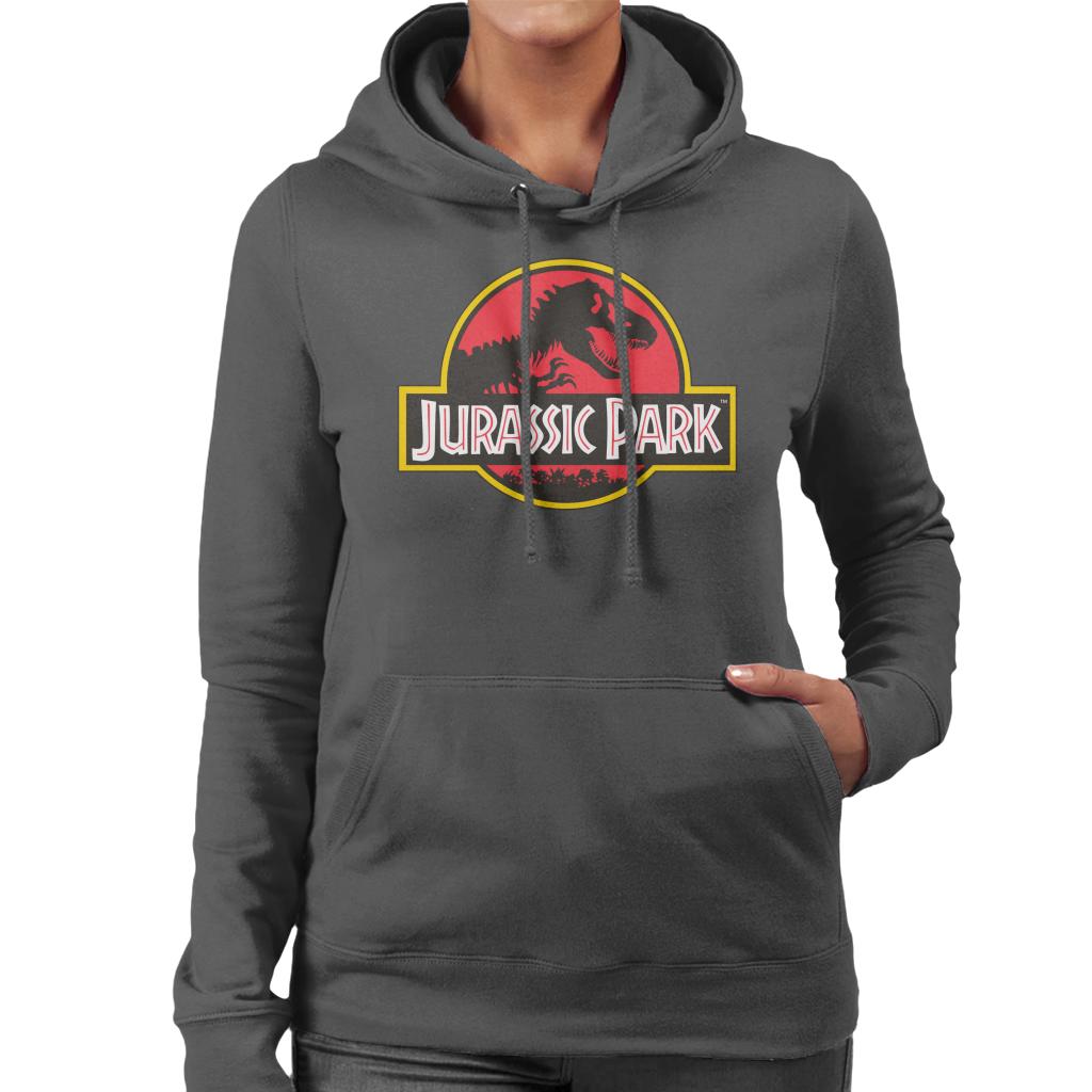 Jurassic Park Classic Logo Women's Hooded Sweatshirt-ALL + EVERY