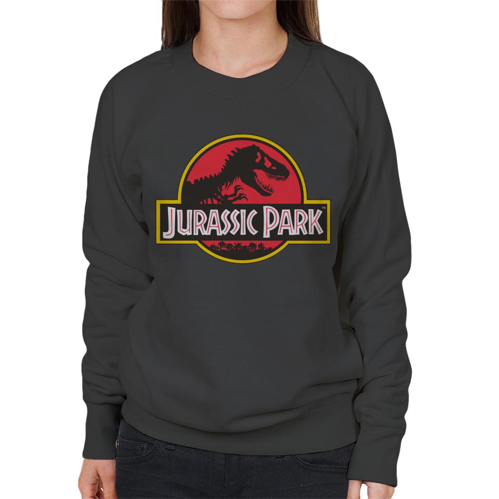 Jurassic Park Classic Logo Women's Sweatshirt-ALL + EVERY