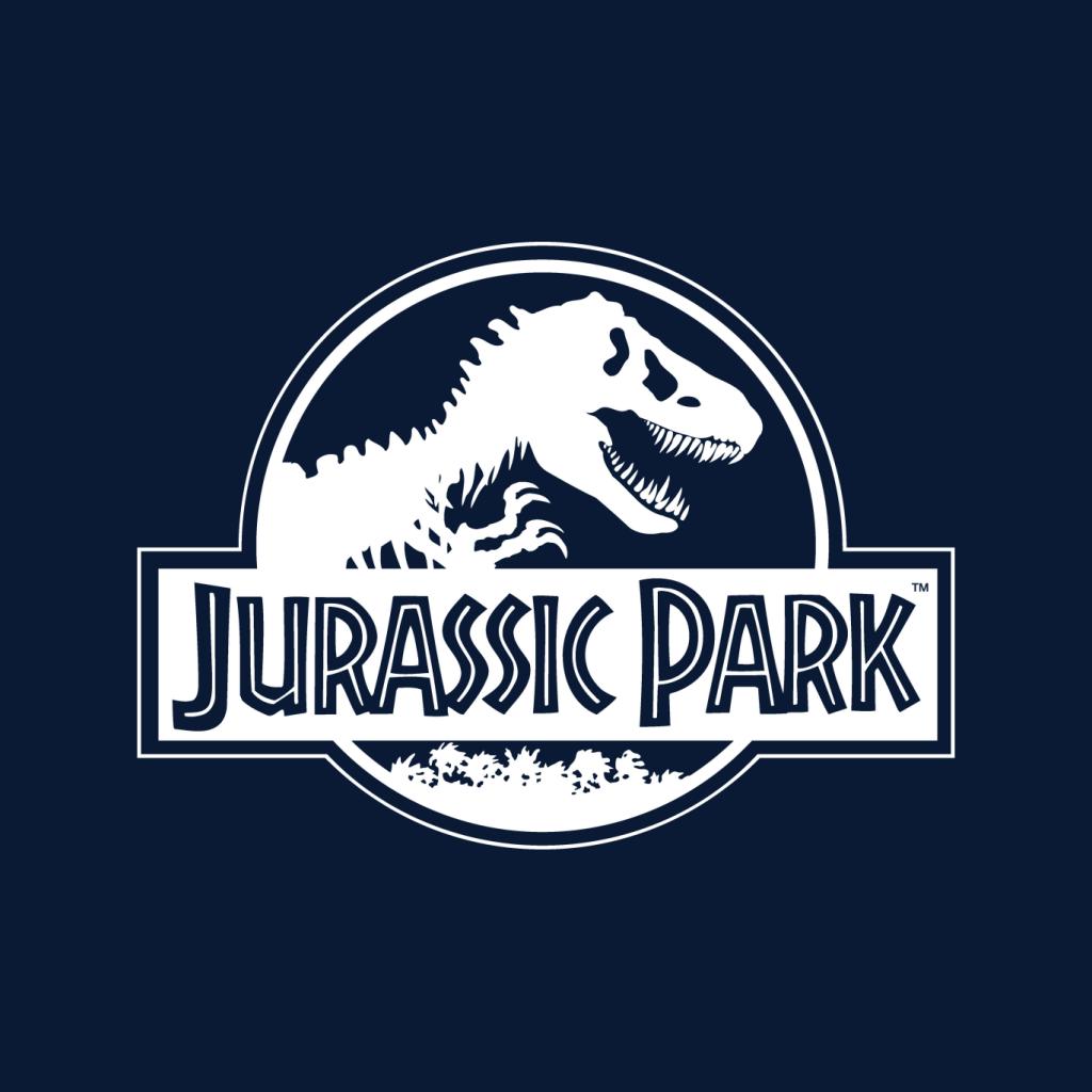 Jurassic Park Classic Black & White Logo Women's T-Shirt-ALL + EVERY