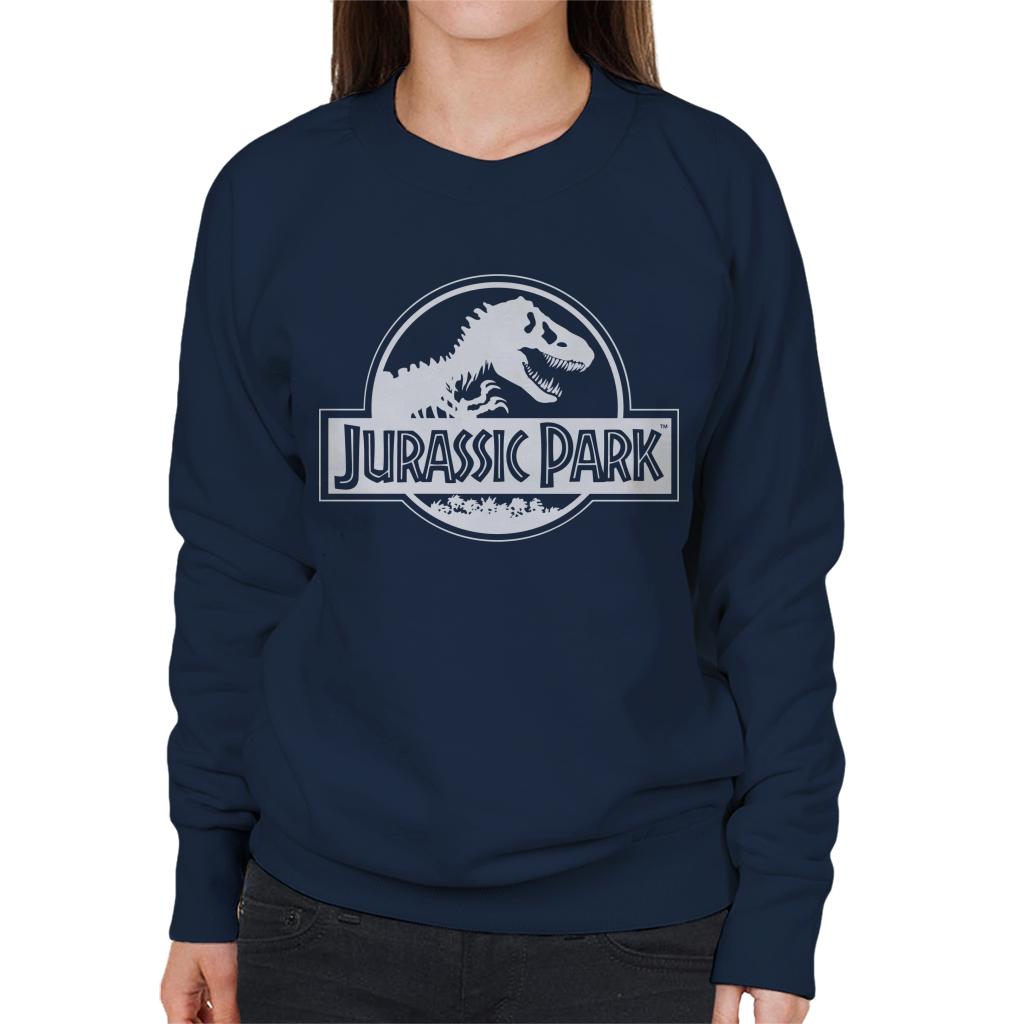 Jurassic Park Classic Black & White Logo Women's Sweatshirt-ALL + EVERY