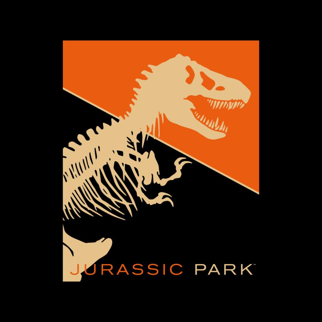 Jurassic Park T Rex Skeleton Orange Background Women's Sweatshirt-ALL + EVERY