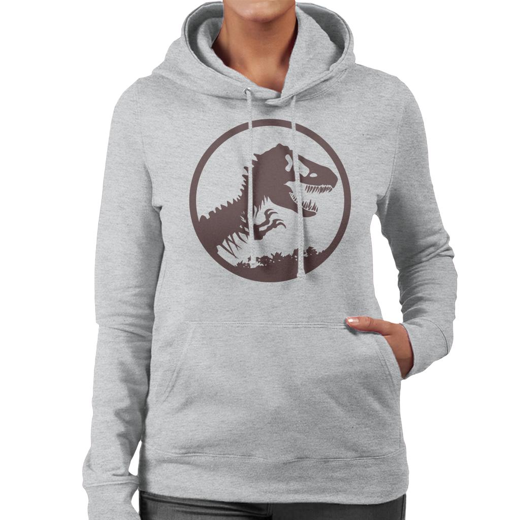 Jurassic Park T Rex Skeleton Icon Women's Hooded Sweatshirt-ALL + EVERY