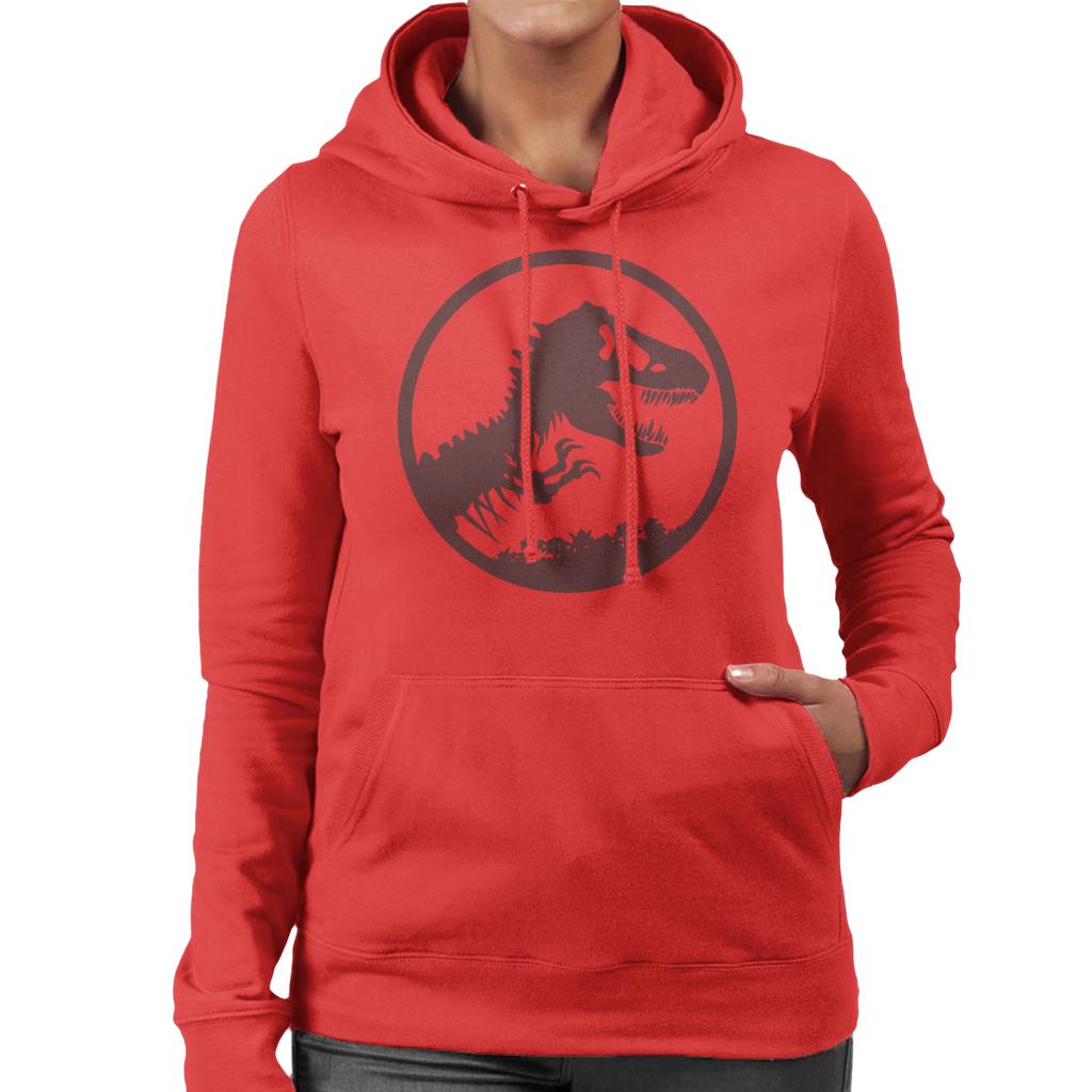 Jurassic Park T Rex Skeleton Icon Women's Hooded Sweatshirt-ALL + EVERY