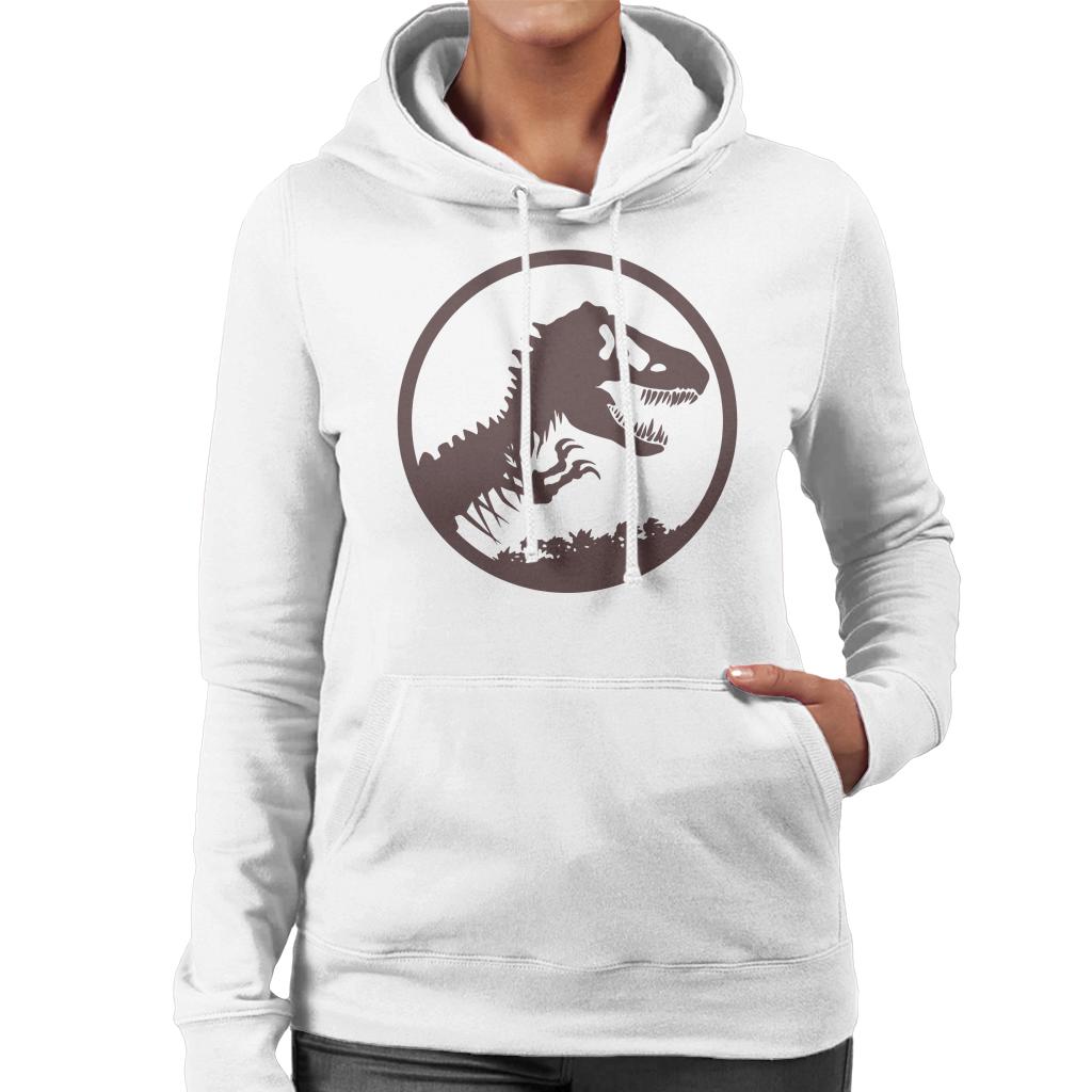 Jurassic Park T Rex Skeleton Icon Women's Hooded Sweatshirt-ALL + EVERY