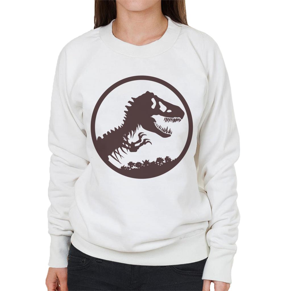 Jurassic Park T Rex Skeleton Icon Women's Sweatshirt-ALL + EVERY