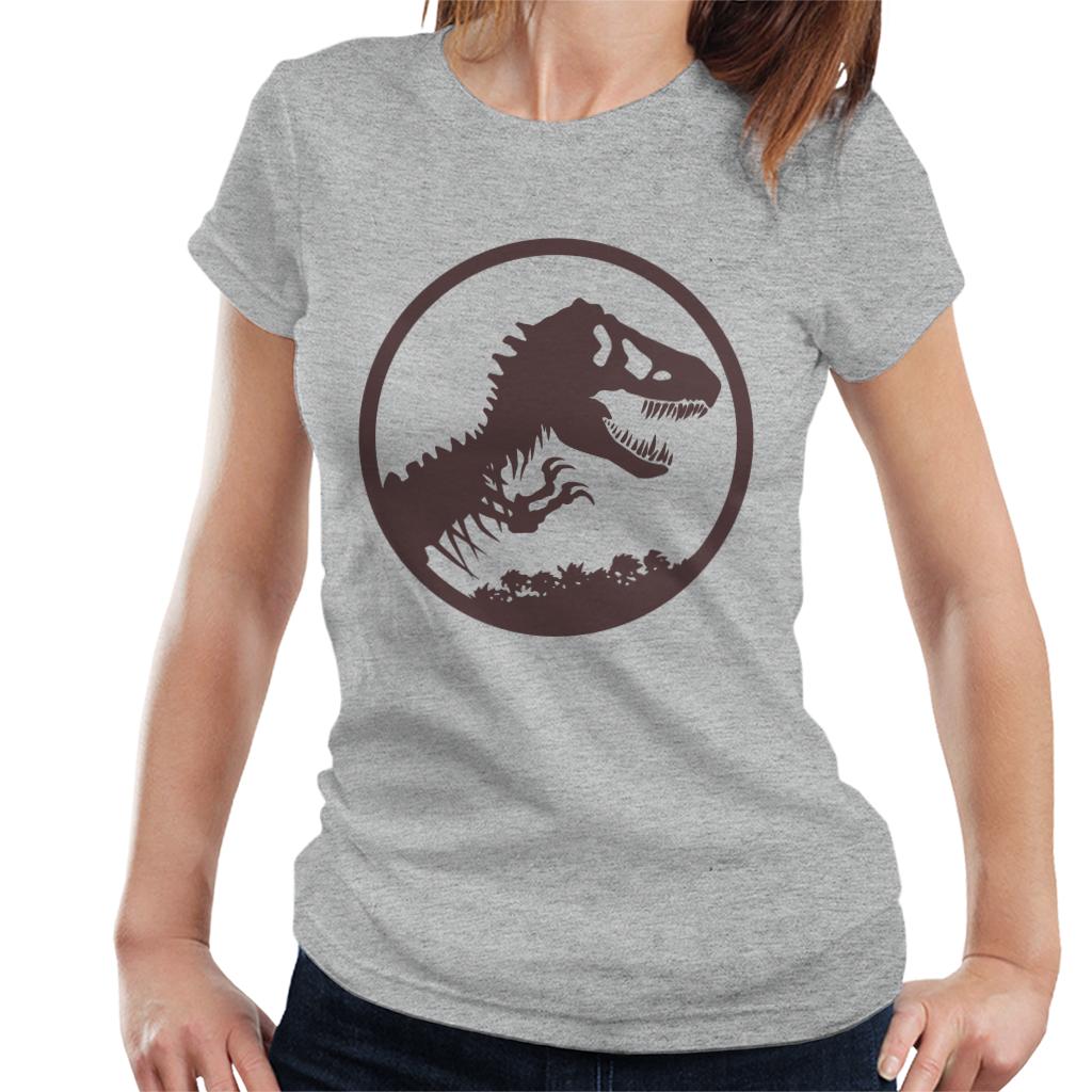 Jurassic Park T Rex Skeleton Icon Women's T-Shirt-ALL + EVERY