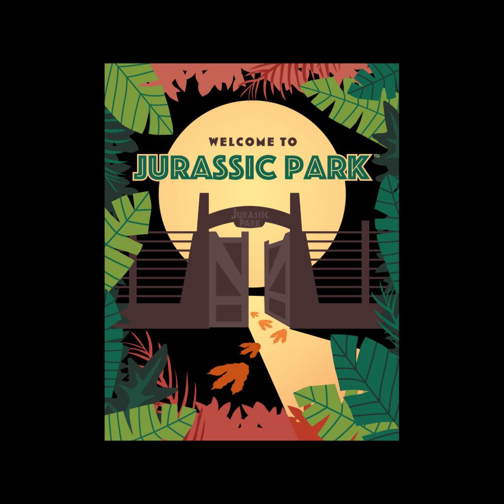 Jurassic Park Welcome To Sign Design Women's T-Shirt-ALL + EVERY